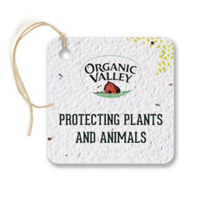 Seed Paper Product Tag, 3" square